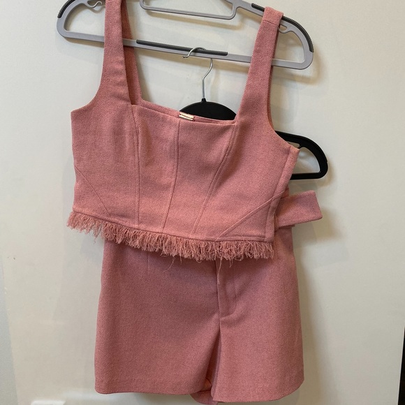 Cult Gaia Women's Nixie Fringed Woven Crop Top & Shorts - Picture 8 of 8